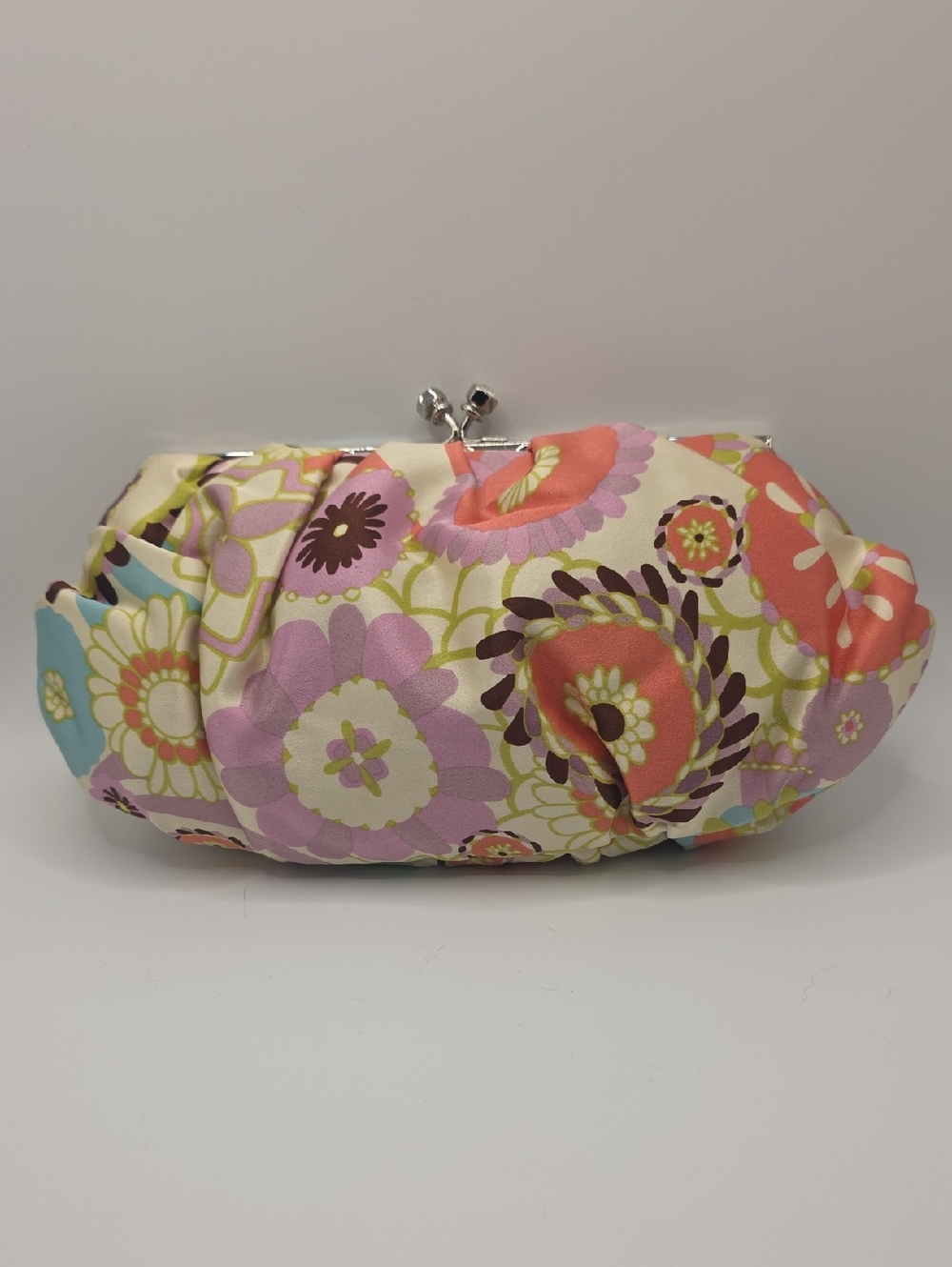 Enzo Angiolini Floral Pattern Multicolor Clutch Bag
